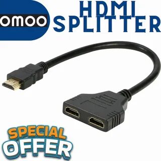 HDMI Splitter 1 in 2 Out HDMI Male to Dual HDMI Female 1 to 2 Way for 
