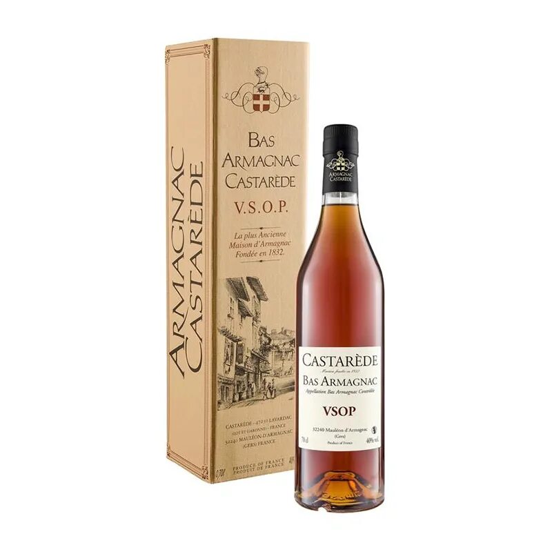 O. 7. 7л. Bas armagnac castarede vsop. 40%.