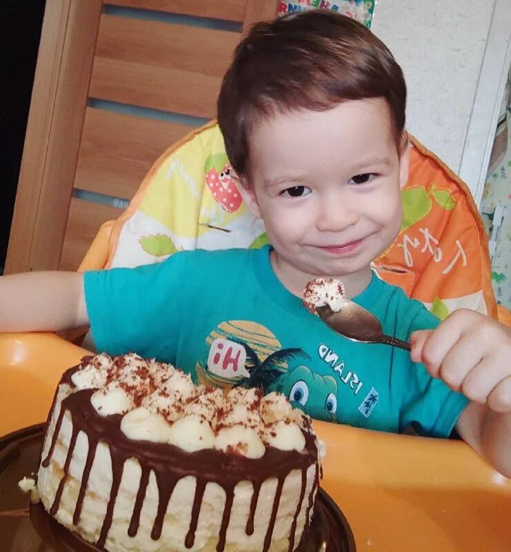 торт молочный мальчик