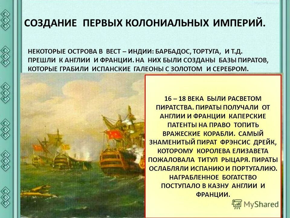 Колониальные империи 7 класс
