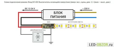 Схема подключения светодиодного блока питания
