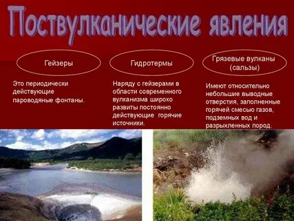Гейзер относится к строению вулкана