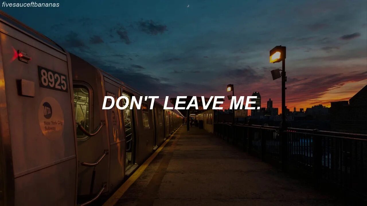 Beats. Don t leave me hear. Don't leave me here. Leave me. R.