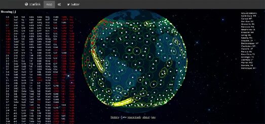 Сеть Элона маска Старлинк. Карта спутников Старлинк.