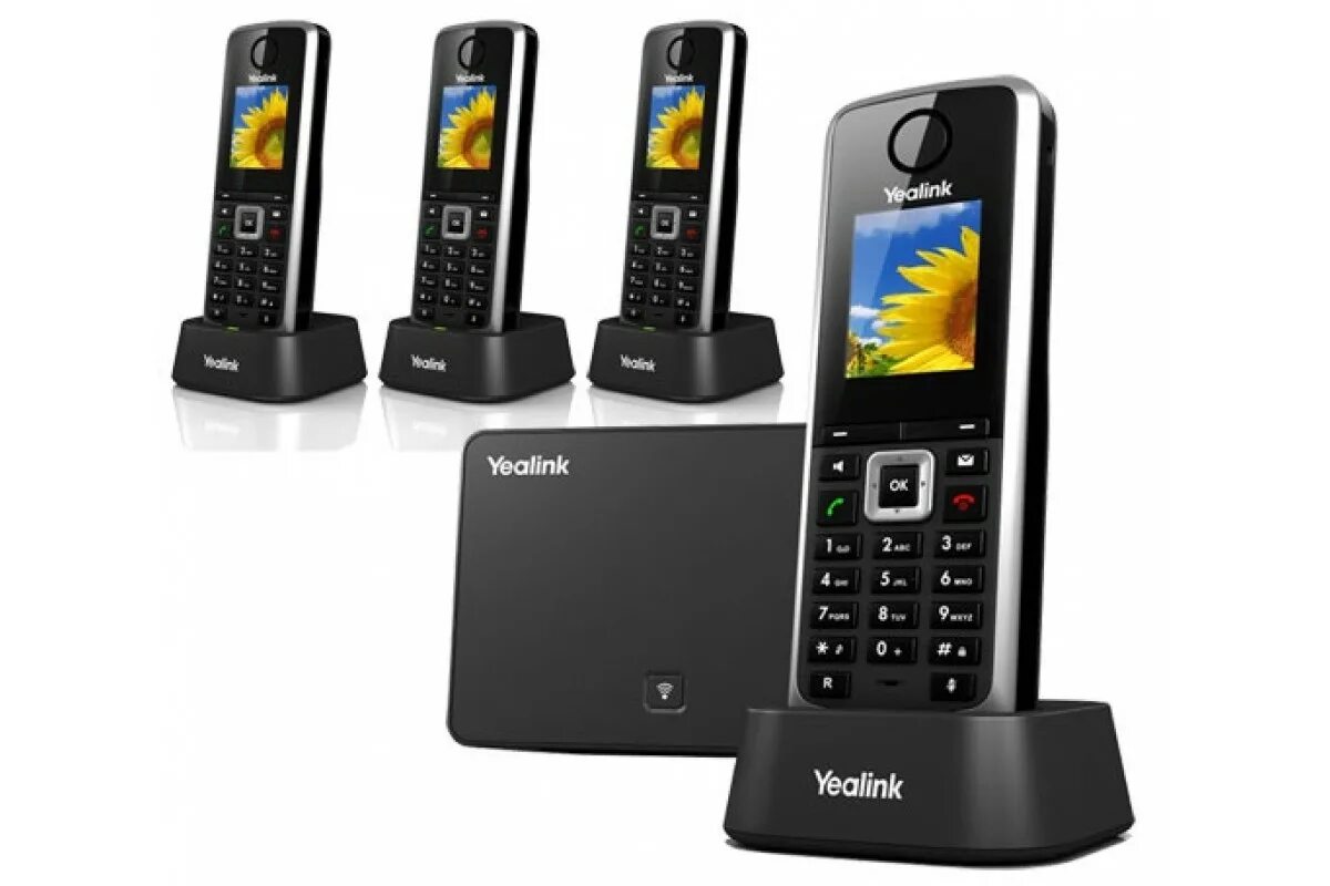 Телефон с радиотрубкой. Телефон IP Yealink w52p DECT. SIP телефон Yealink w52p. Трубка Yealink w52h. Yealink w52p (беспроводной SIP-телефон).