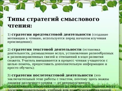 Стратегия смыслового чтения