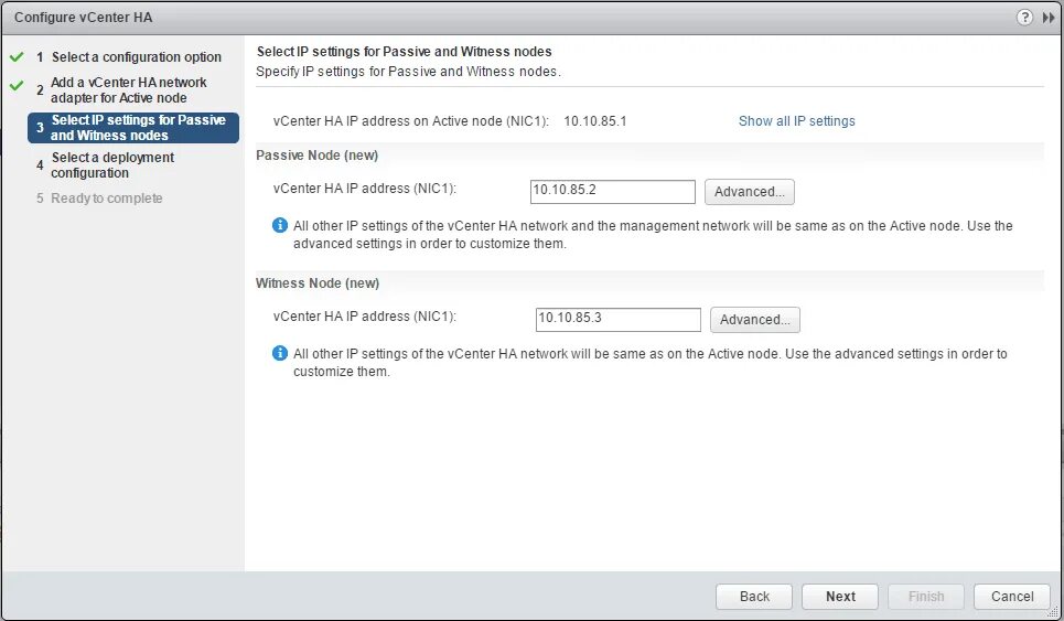 Deployment configuration