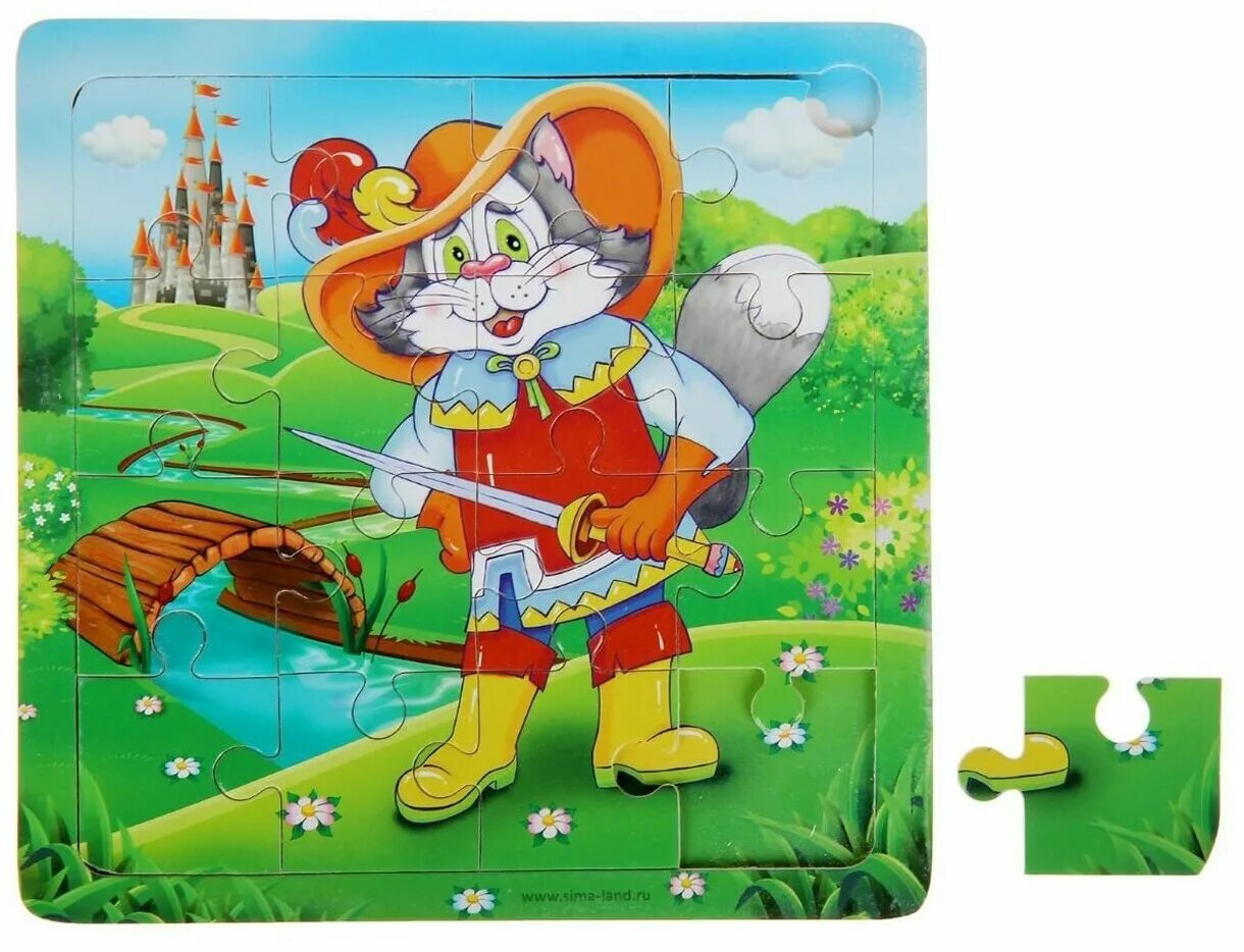 пазлы сказки для детей. пазл «теремок», 60 элементов.  15х21 см сказка № 80 (арт. макси пазлы теремок. пазлы из сказок.