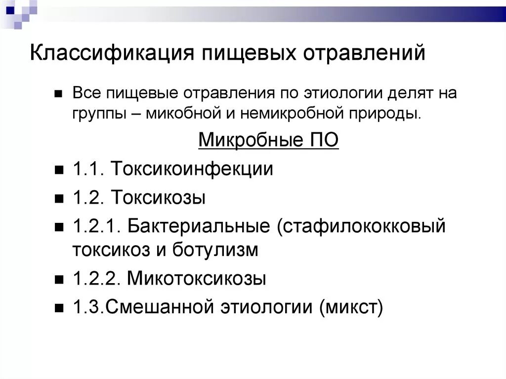 Группа пищевых заболеваний. Микробные пищевые отравления классификация. Классификация пищевых отравлений микробной этиологии. Классификации отравлений классификации пищевых. Классификация пищевых токсикоинфекций.