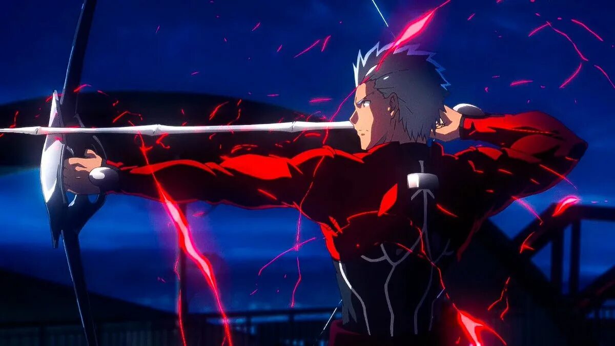 Арчер судьба ночь схватки. Арчер Fate stay Night Unlimited Blade works. Арчер Эмия UBW. Ночь схватки бесконечных клинков 1