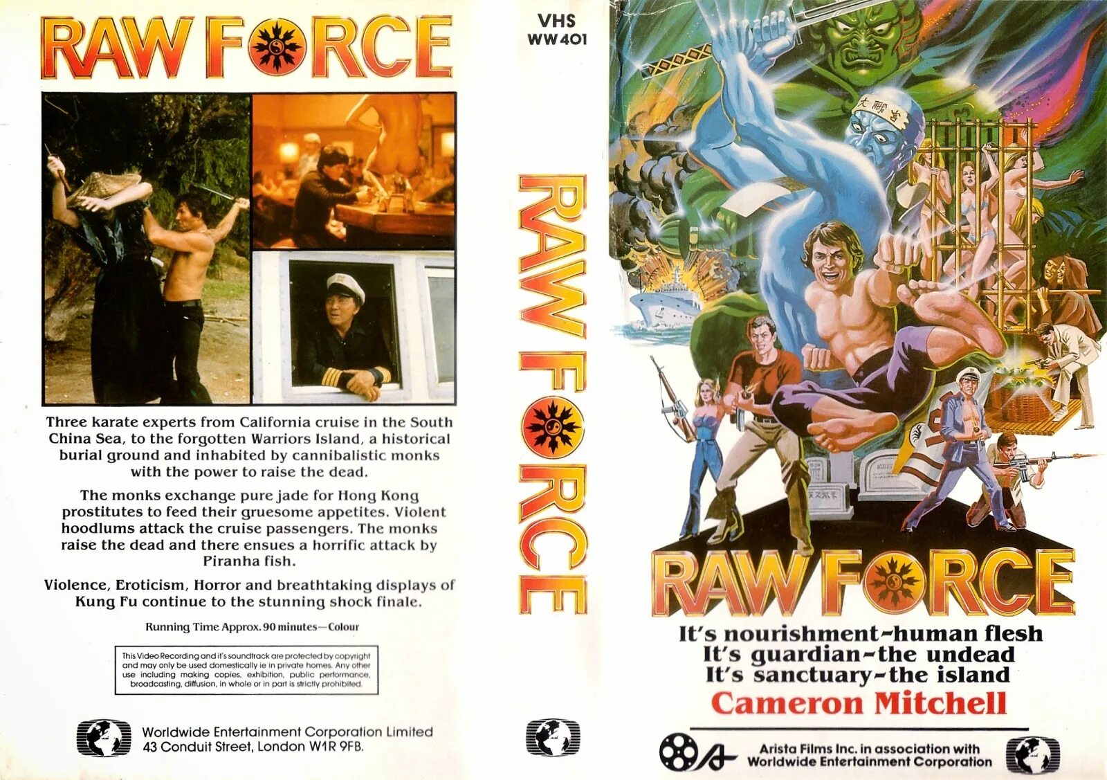 Raw force. Неукротимая сила (raw force) 1982. raw force vhs. raw force 1982 bluray. monster force vhs.