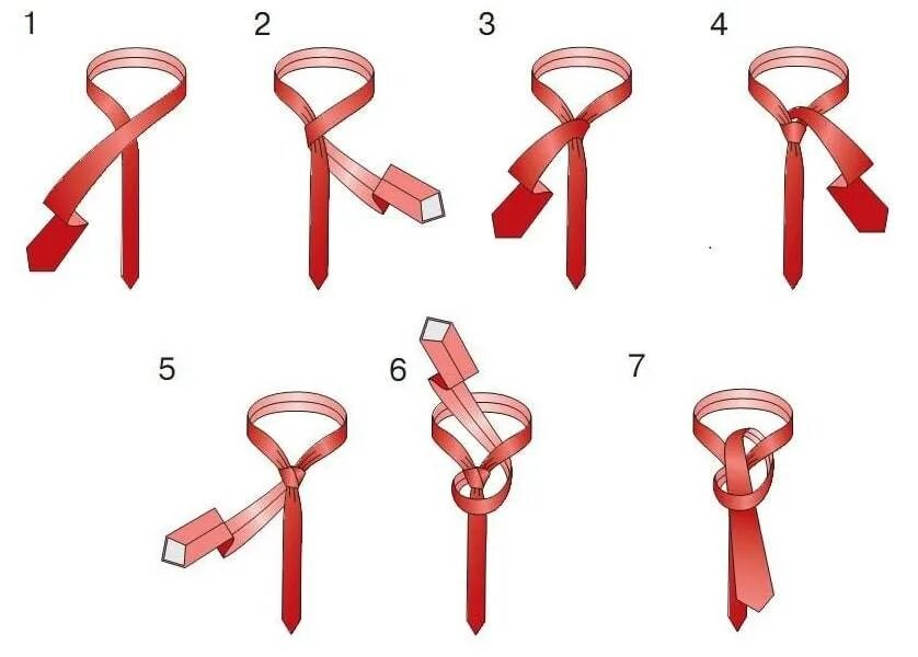 Как завязать галстук пошагово фото простой