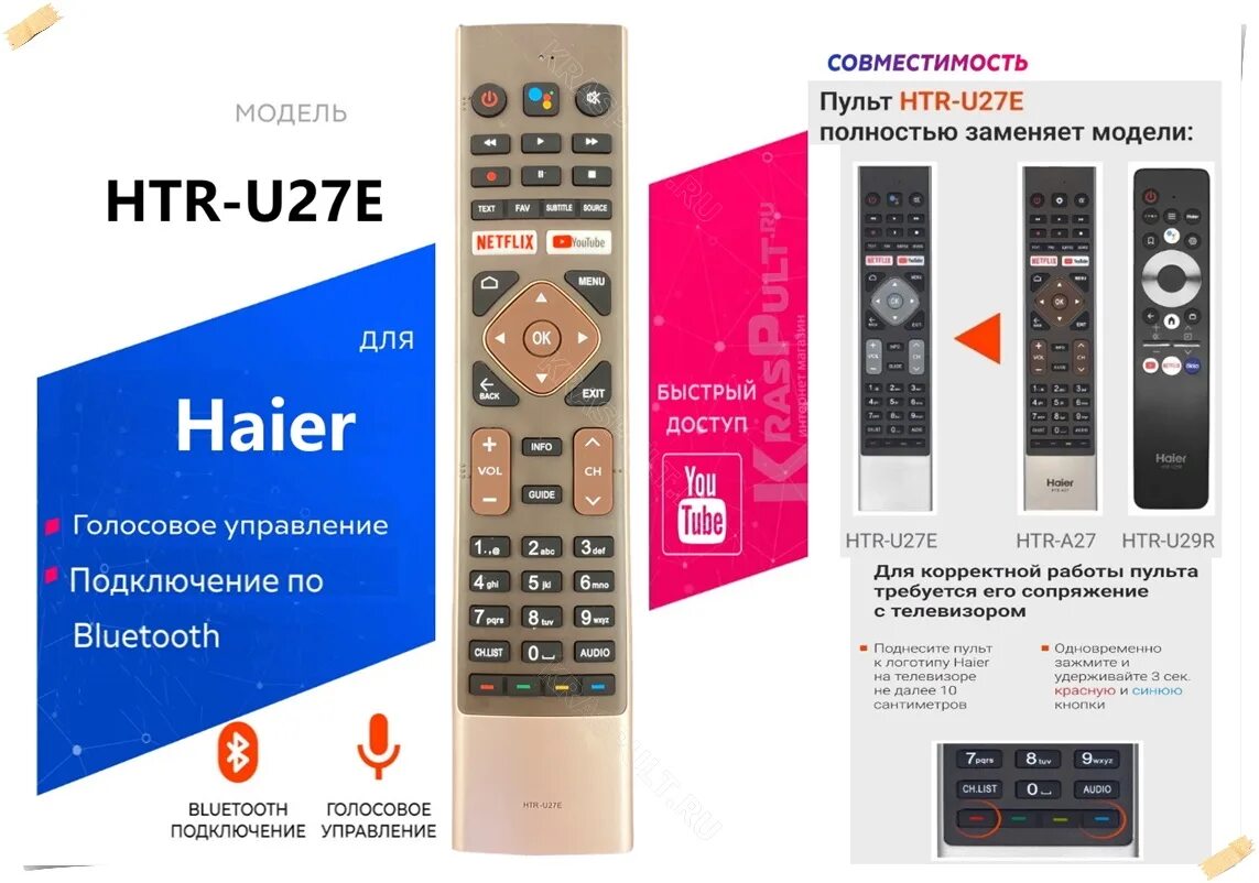 Haier телевизор с голосовым. Пульт Хайер HTR u27e. Пульт от телевизора Haier HTR-u27e. Пульт для телевизора Haier HTR-u29r. HTR-u32r пульт Haier.