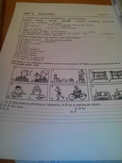 Write sentences for the pictures