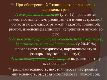 Обострение хр