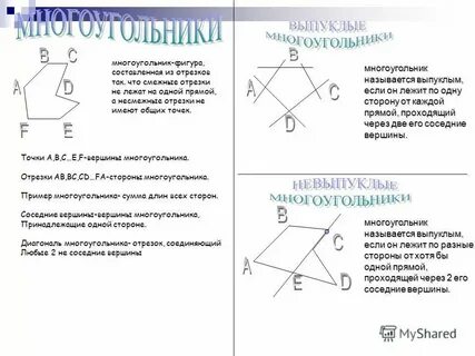 Смежные стороны правильного многоугольника