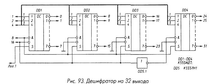 1 дешифратор. К555ид6 схема включения. Схема дешифратора к155ид1. Дешифратор к155ид3 выхода. Дешифратор на 32 выхода схема.