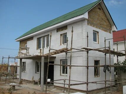 Фасад дома полистиролом