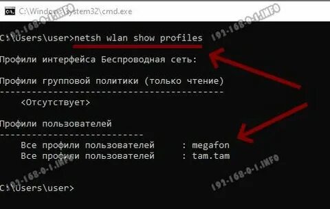 Netsh wlan profiles