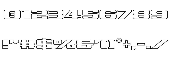 DS-Digital outline шрифт.