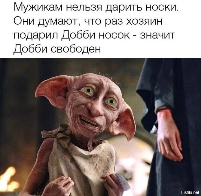 Добби подарили носок. Добби хозяин. добби с носком. добби свободен носок.