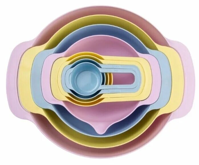 Набор мисок и мерных ложек компактный. Набор мерных емкостей. Набор Compact 8в1 миска, 4,5/1,2/0,8л, дуршлаг д22см, мерная ложка 60/80125/250мл. Миски good good набор Compact. Компакт набор