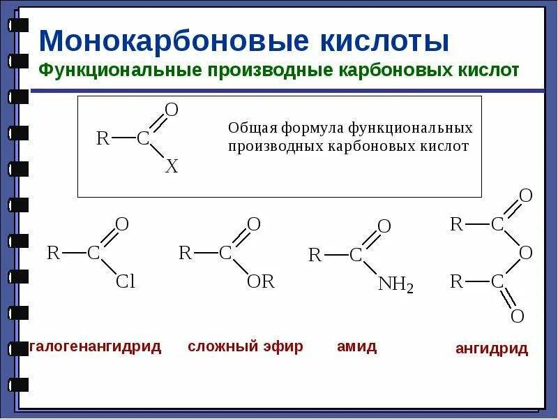 Формулы производных карбоновых кислот. Основные функциональные производные карбоновых кислот. Функциональные производные карбоновых кислот амиды. Функциональные производные карбоновых кислот формула.