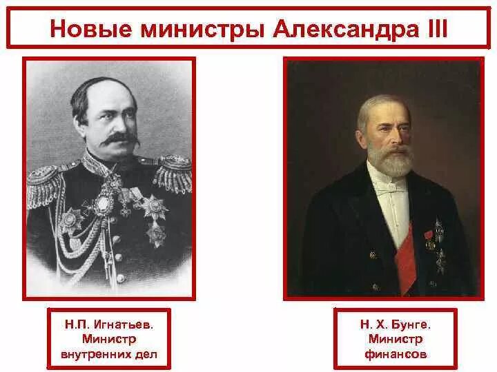 Министр внутренних дел при Александре 3. Игнатьев министр внутренних дел Бунге. Н х бунге при александре