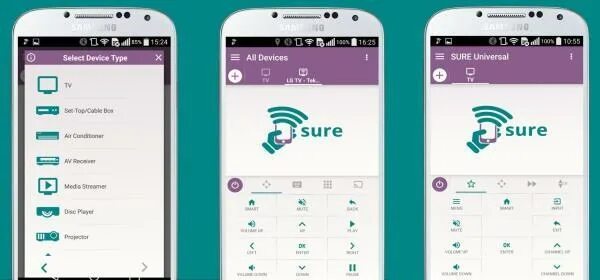 Sure android. Приложение sure universal remote виолетовое приложение.