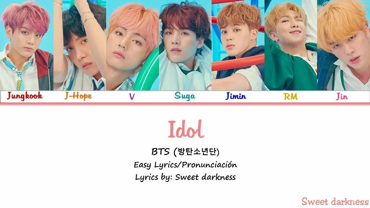 BTS Color Coded. BTS идол. Айдол БТС текст. BTS кто есть кто в клипе Idol. X in my idol перевод песни