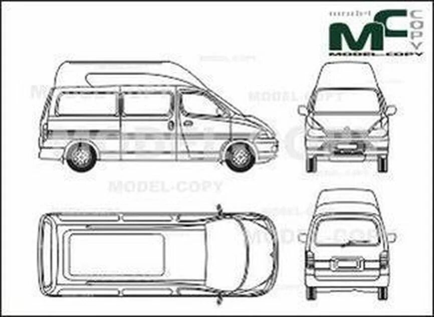 Toyota hiace технические характеристики. Toyota Hiace High Roof чертежи. Тойота Хайс 2021 габариты. Toyota Hiace 1990 чертеж. Тойота Хайс 200 габариты.