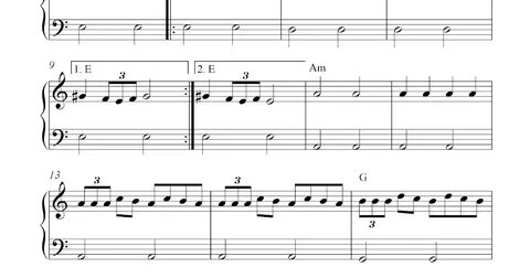 Piano sheet music