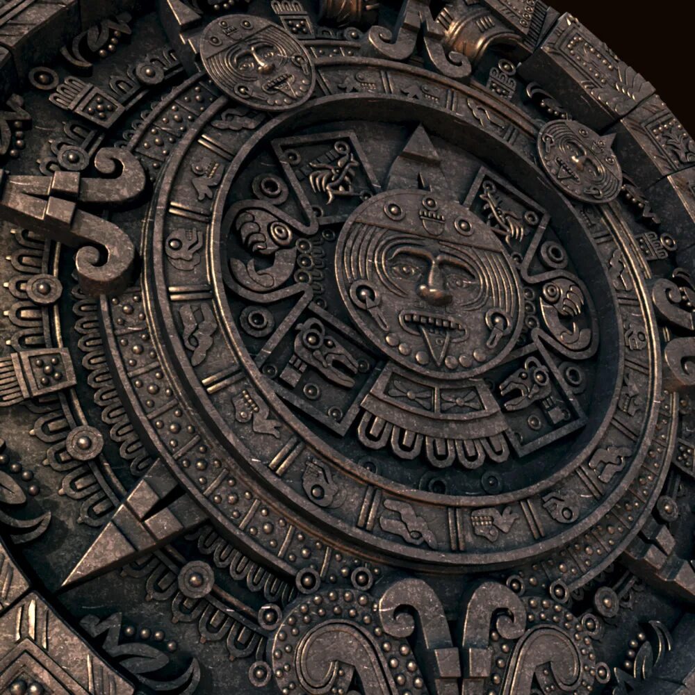 Герои рассказа календарь майя. Часы племени Майя. Камень ацтеков. Камень солнца ацтеков арт. Щит племени Майя.