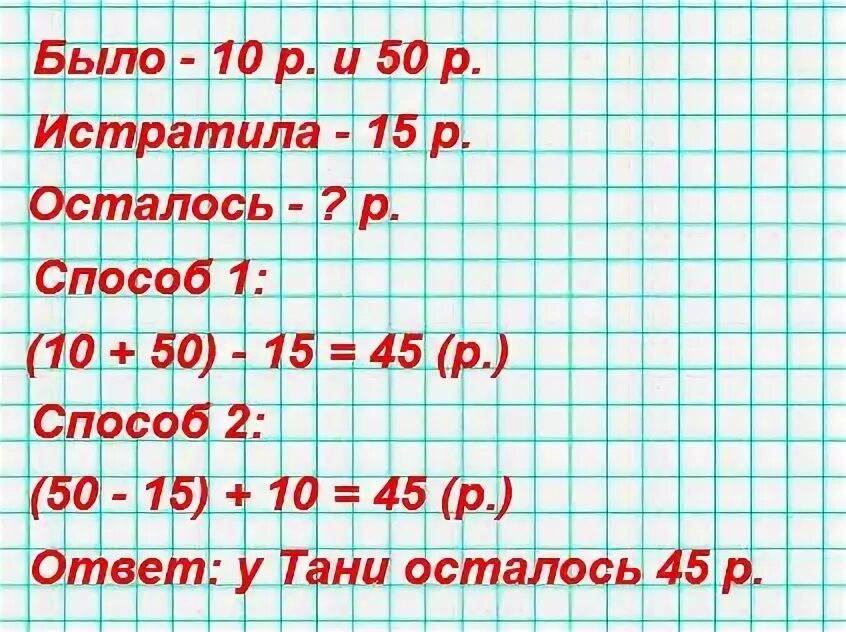 Таня сделала покупку на 15 руб