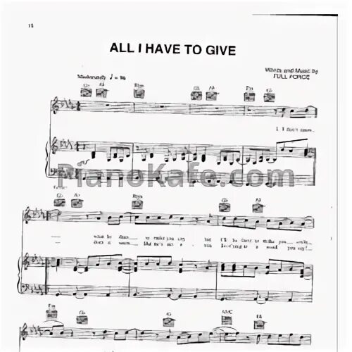 Given ноты для фортепиано. Hurts all i have to give. all i have to give hurts ноты для фортепиано.