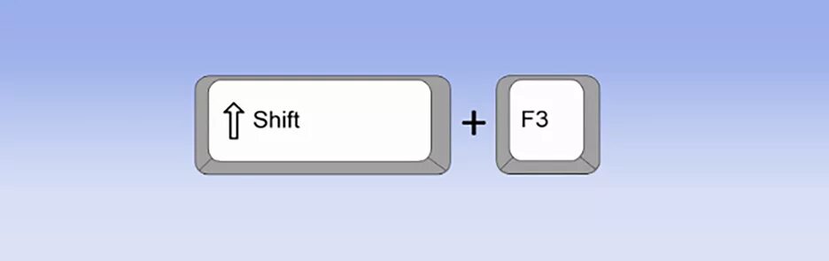 Нажимаем f3. Шифт ф3. Кнопка f3. Shift (клавиша). Клавиша ф3.