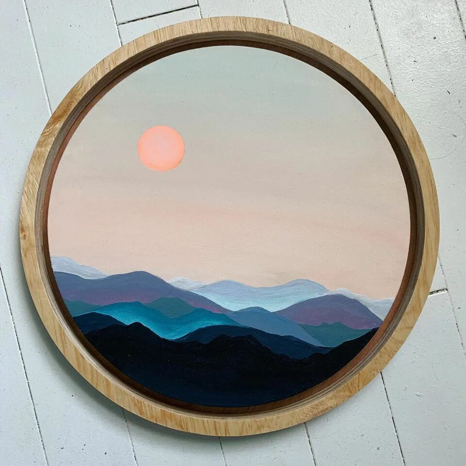 Идеи для круглых картин. Canvas circle. Semi circle artwork Canvas.