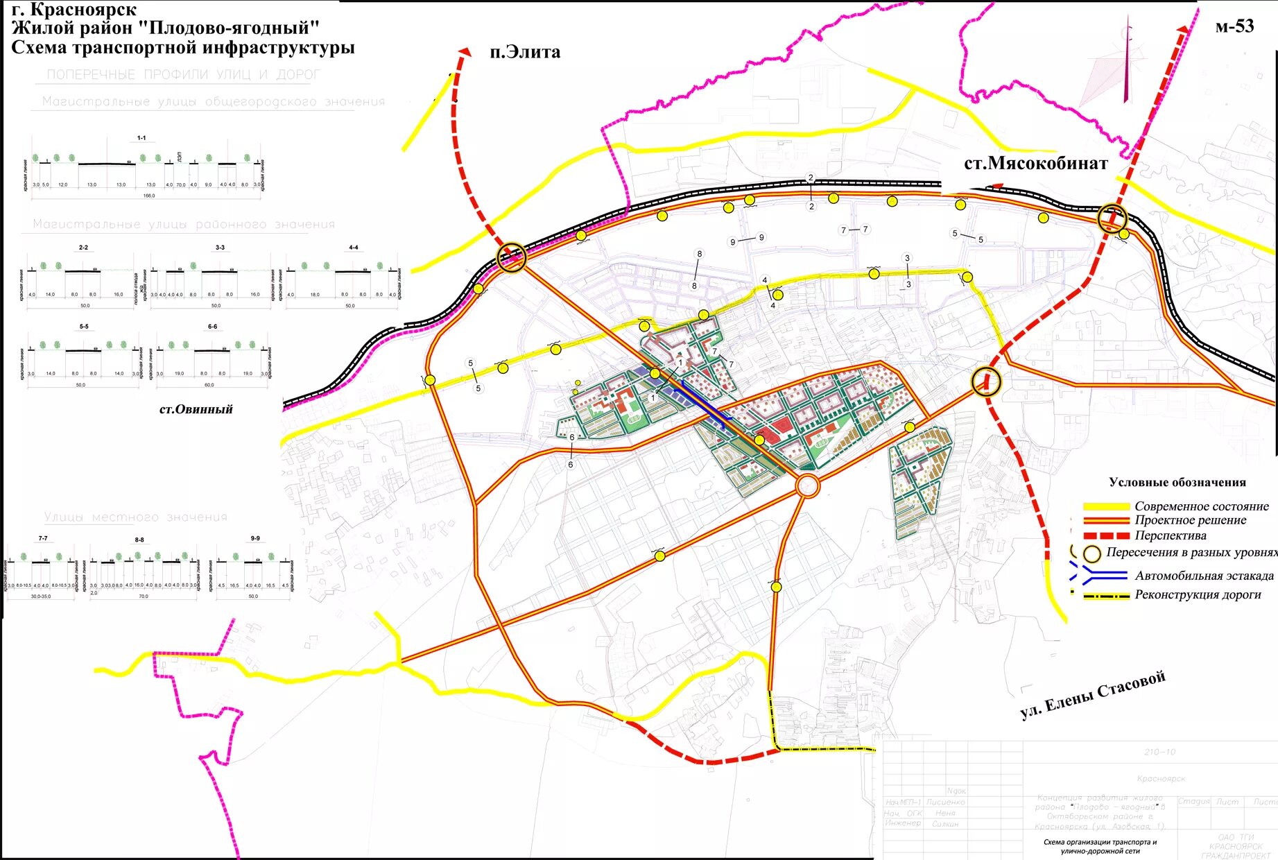 Солнечный красноярск дорога. План застройки плодово-ягодной станции Красноярск. Генплан Красноярск плодово Ягодная станция. Развязка в элите Красноярск. План реконструкции дороги Красноярск элита.
