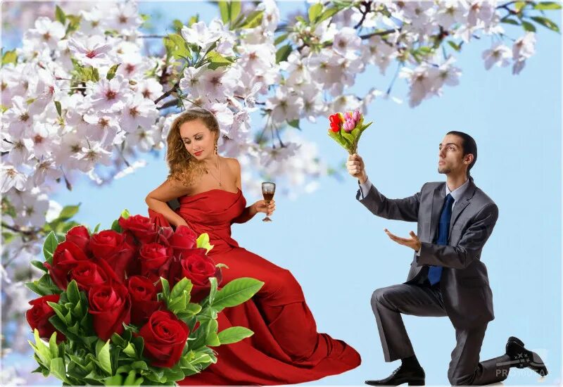 С праздником весны мужчине. Мужчина и женщина с цветами. Женщина с цветами. Дарите женщинам цветы. Женщине дарят цветы.
