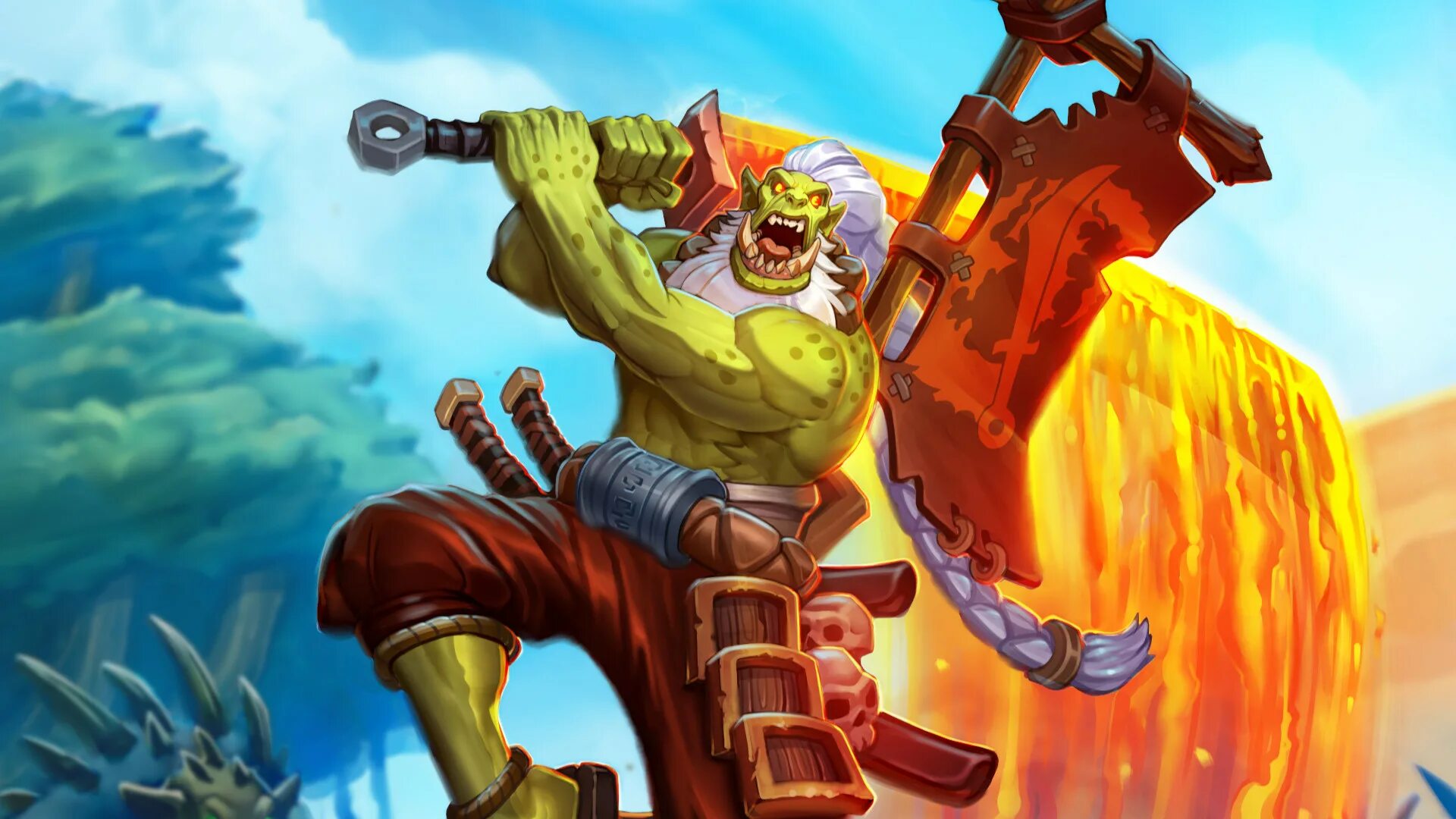 Могучий 10. Hearthstone степи. Hearthstone Forged in the barrens Art.