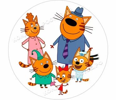 Мама из три кота на белом фоне