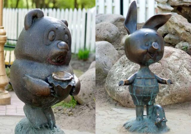 Памятник счастливому пятаку в марьино. Памятник винни пуху и пятачку. Памятники винни пуху и пятачку в мире. Памятник винни пуху и пятачку в раменском. Памятник пятачку.