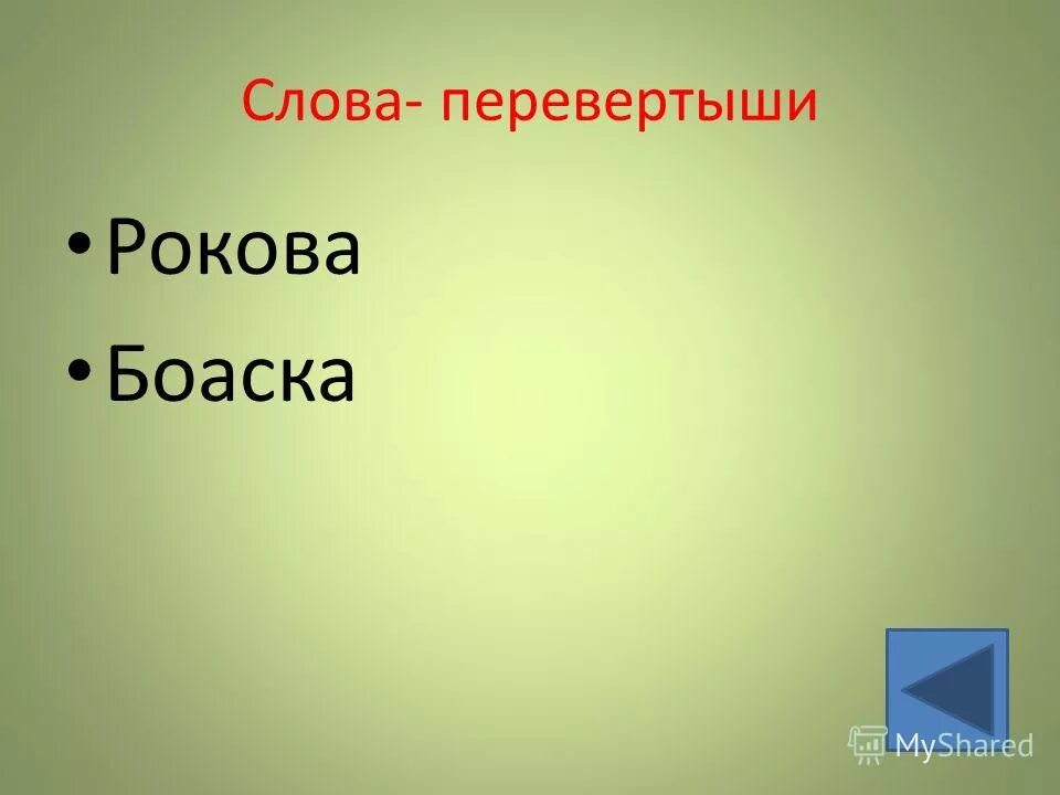 Слова перевертыши