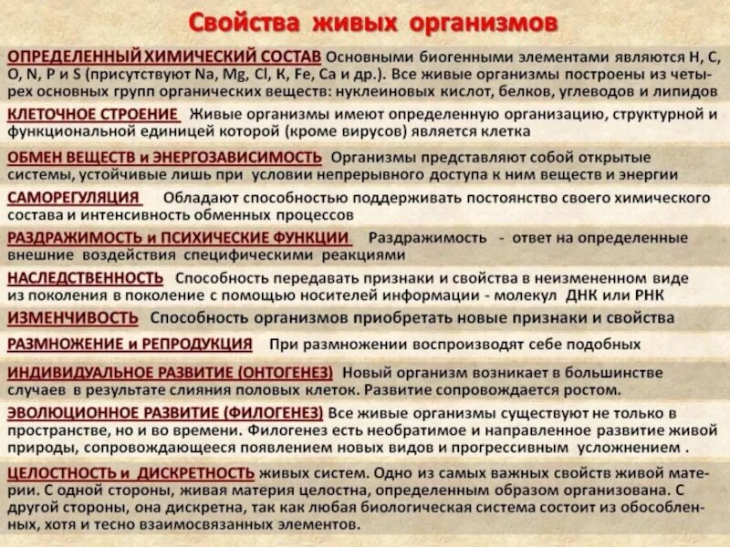 Задание свойства живых организмов. Свойства живых организмов 10 класс биология. Основные свойства живого биология 10 класс. Общие свойства живых организмов таблица. Критерии живых систем таблица.