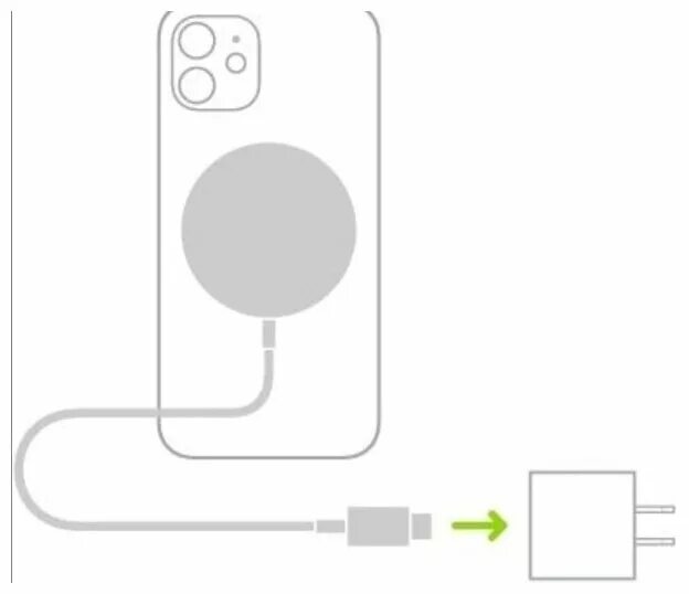 Беспроводное магнитное зарядное устройство с выходом Type-C / 15W / Super Charge