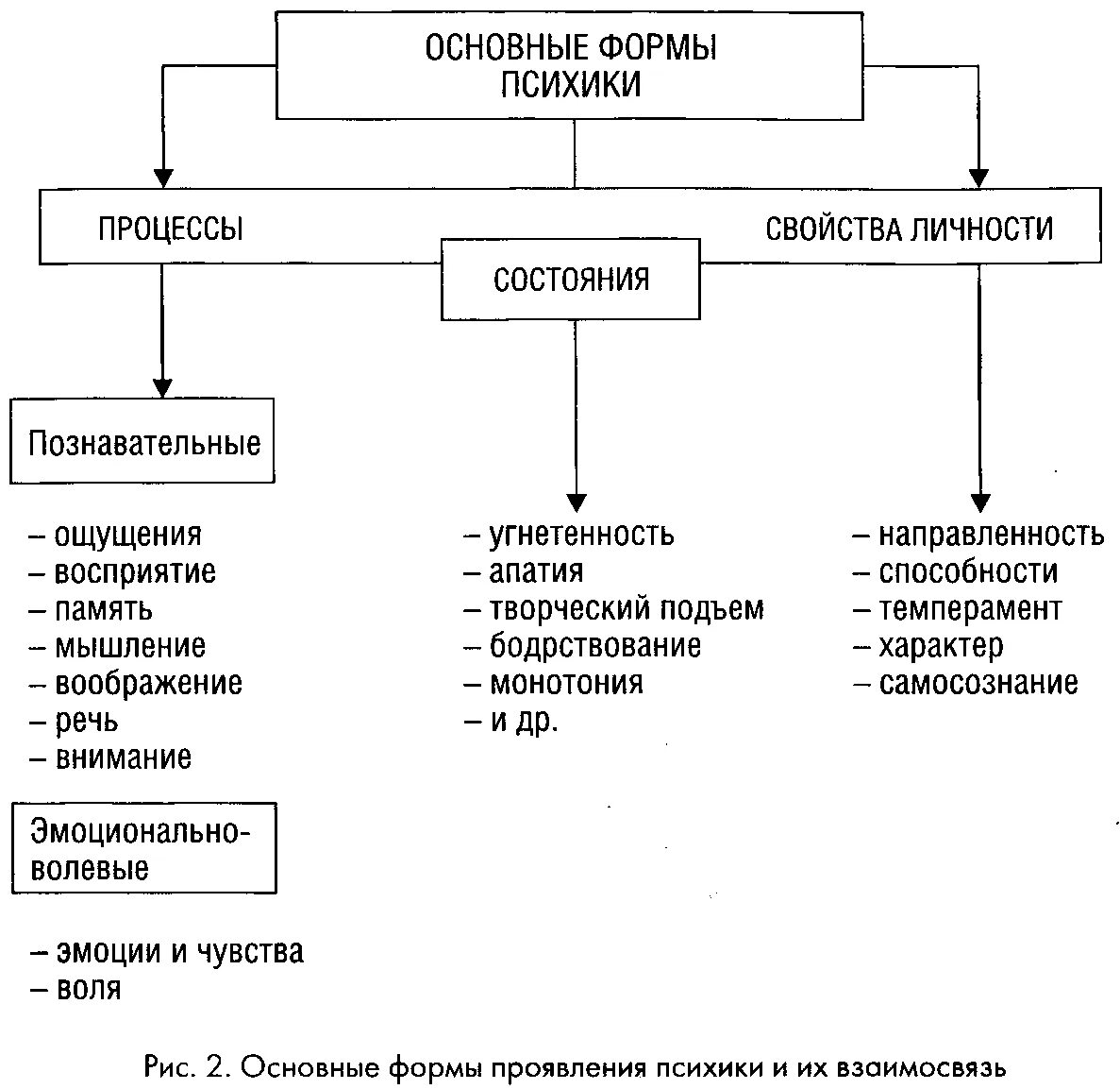 Схема основные формы проявления психики. Основные формы проявления психики и их взаимосвязь. Психические процессы психические состояния свойства личности. Основные формы проявления психики и их взаимосвязь схема. Свойства психических познавательных процессов