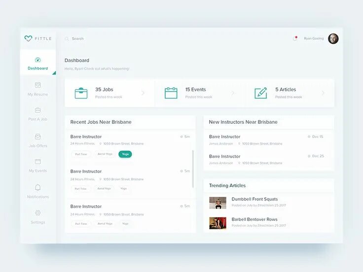 Dashboard list. Dashboard list