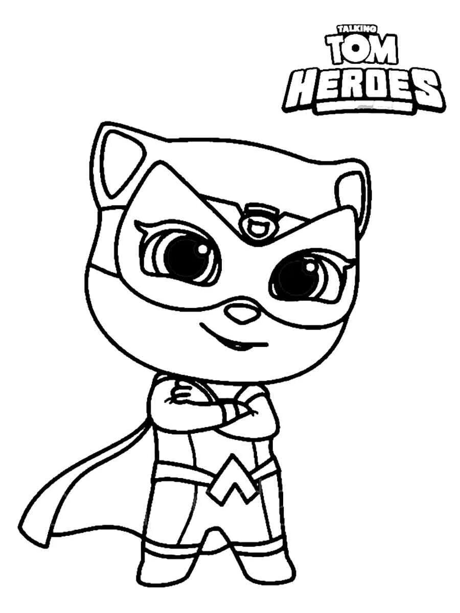 Том герой нарисовать. Talking tom раскраска супергерой. раскраски том и анджела герои. раскраска том герой джинджер.