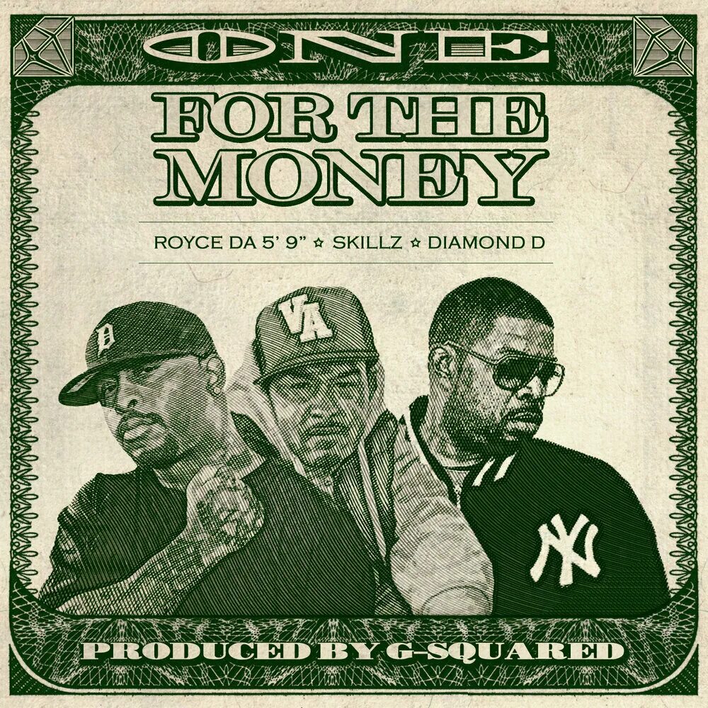 He come the money. Royce da 5'9. One for the money. Hip Hop album Covers. One for the money (2012) Cover.