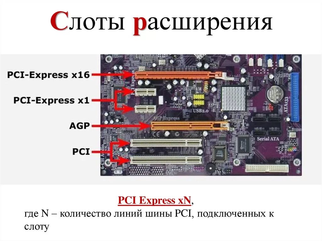 Слот шины PCI-Express. Разьемыматеринской платы PCI-Express x1. Слот шины PCI. Слоты расширения на материнской плате.
